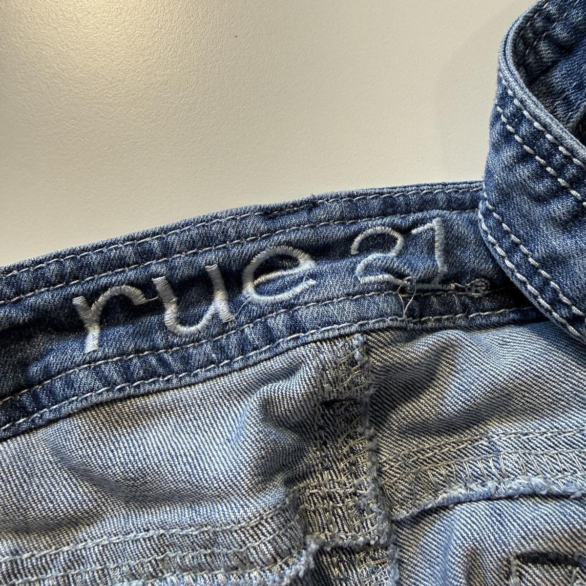 Rue21 Blue Denim Patchwork Overalls Size 3/4