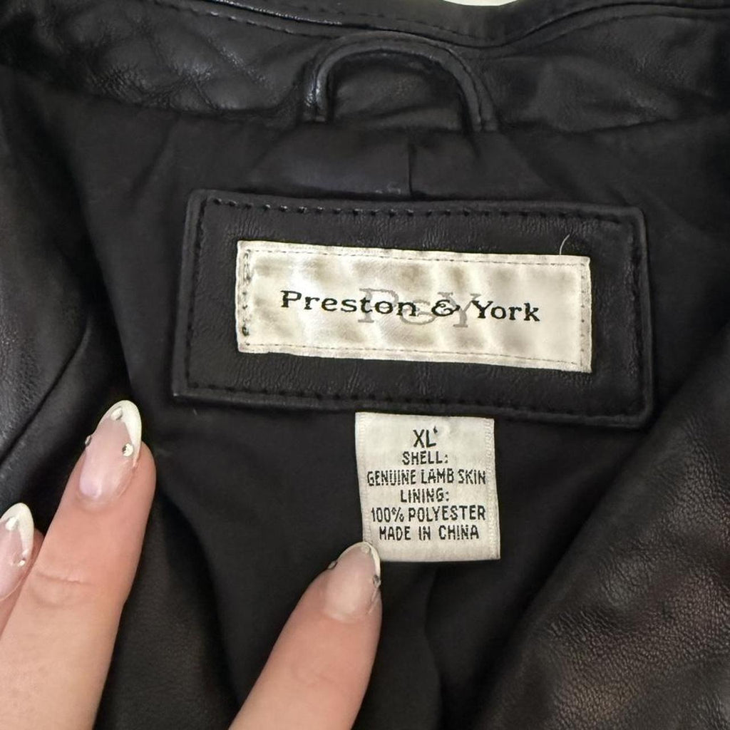 1990’s Genuine Lamb Skin Preston & York Leather Jacket