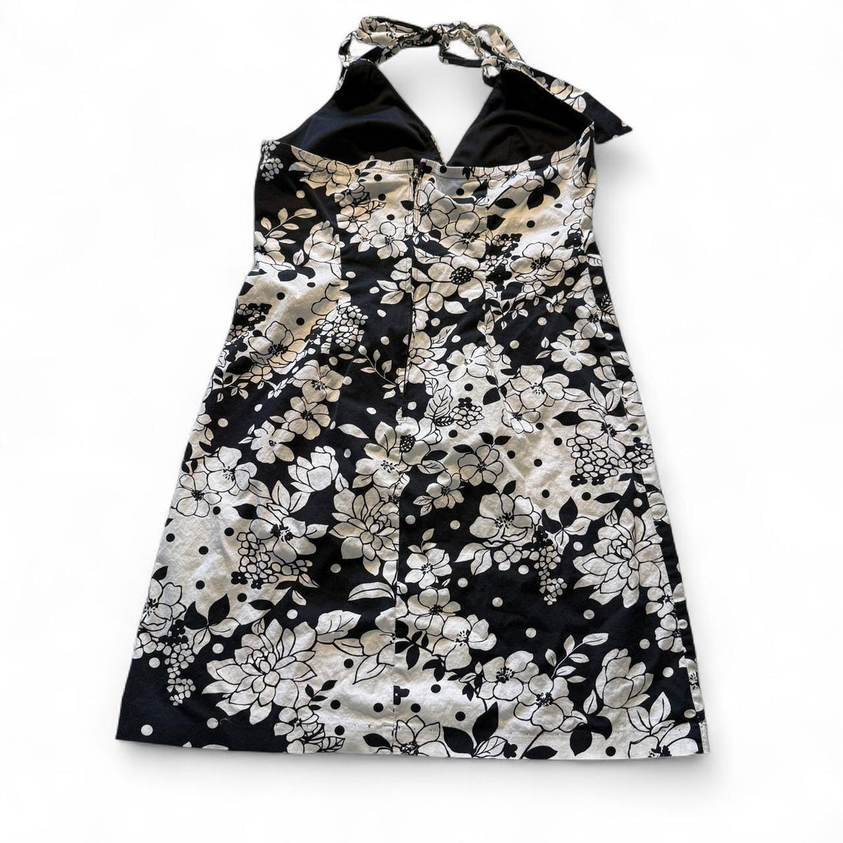 Vintage Y2K City Triangles Halter Dress Floral Paper Tag Made in USA
