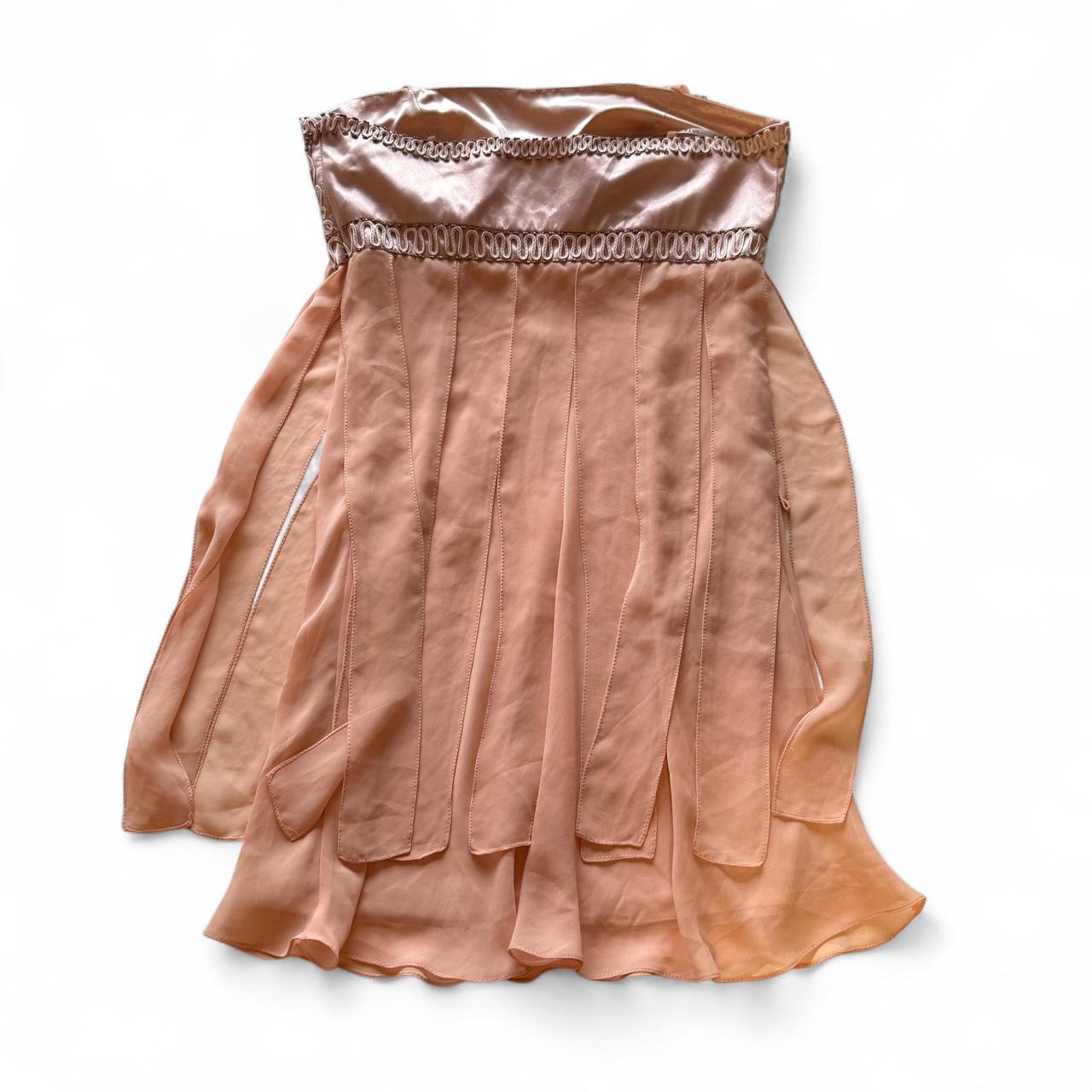 SUE WONG Blush Pink Delicate Beaded Fairy Dress Y2K Formal Girly Winx