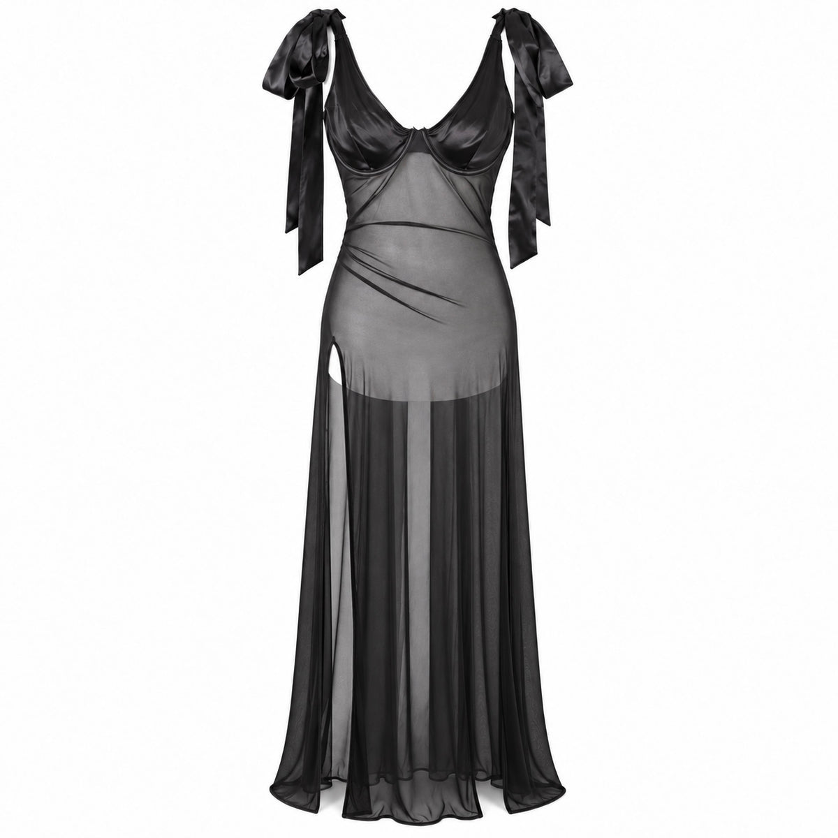 NWT Rare Frederick’s of Hollywood Sheer Melrose Maxi Dress