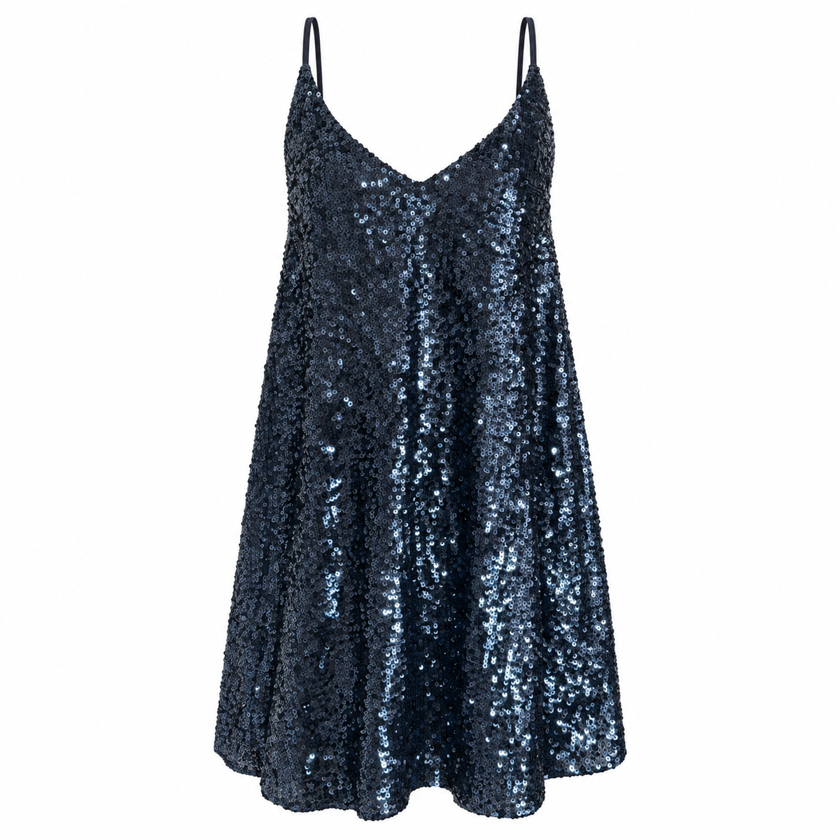 Free People Blue Sequin Mini Dress Racerback Detail Party Cocktail Birthday