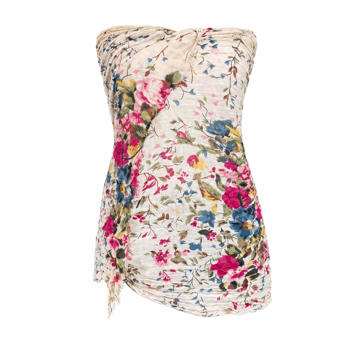 Floral Print Convertible Scarf Top in Lightweight Fabric
