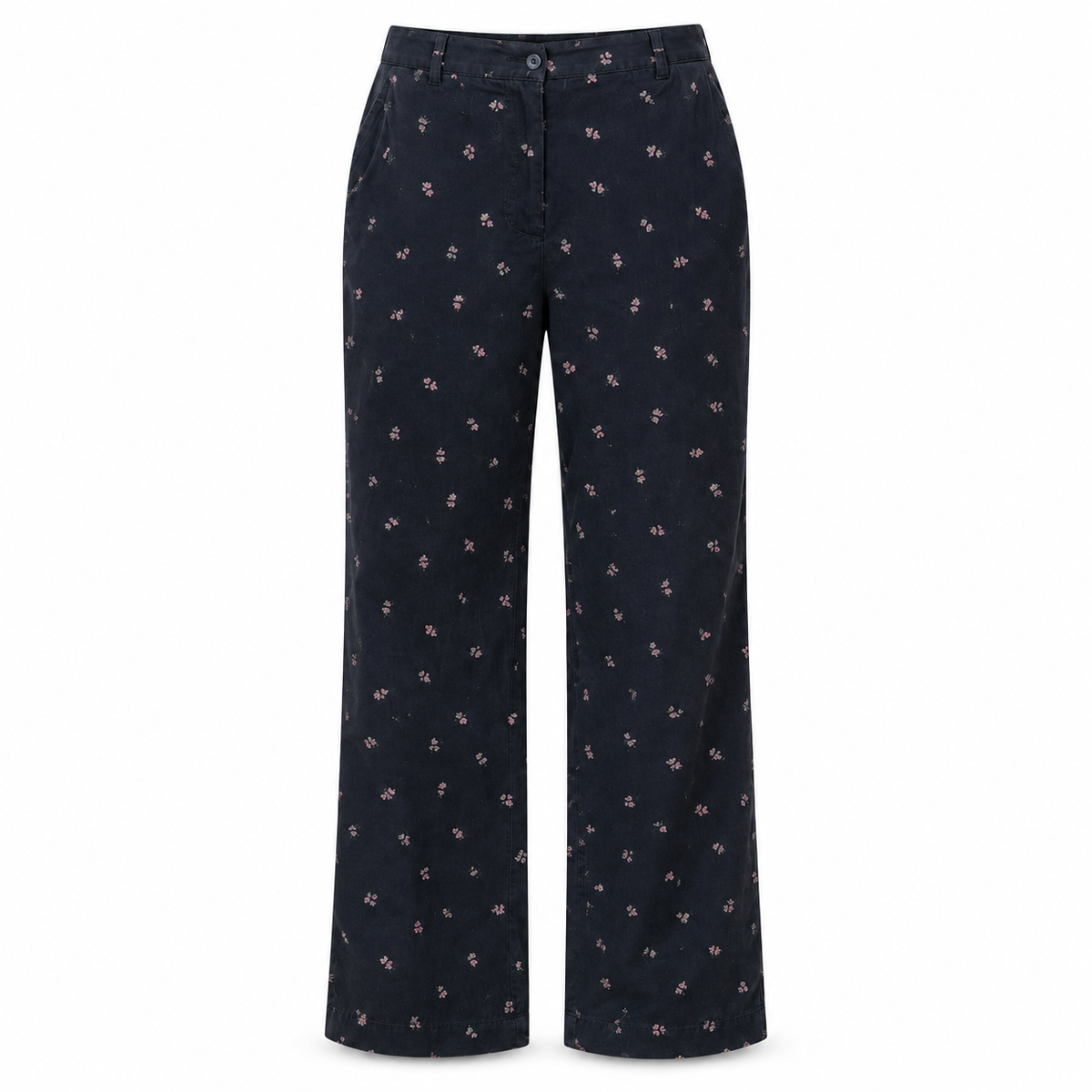 Y2K Style & Co Cotton Black Floral Printed Trousers Women's Size 4