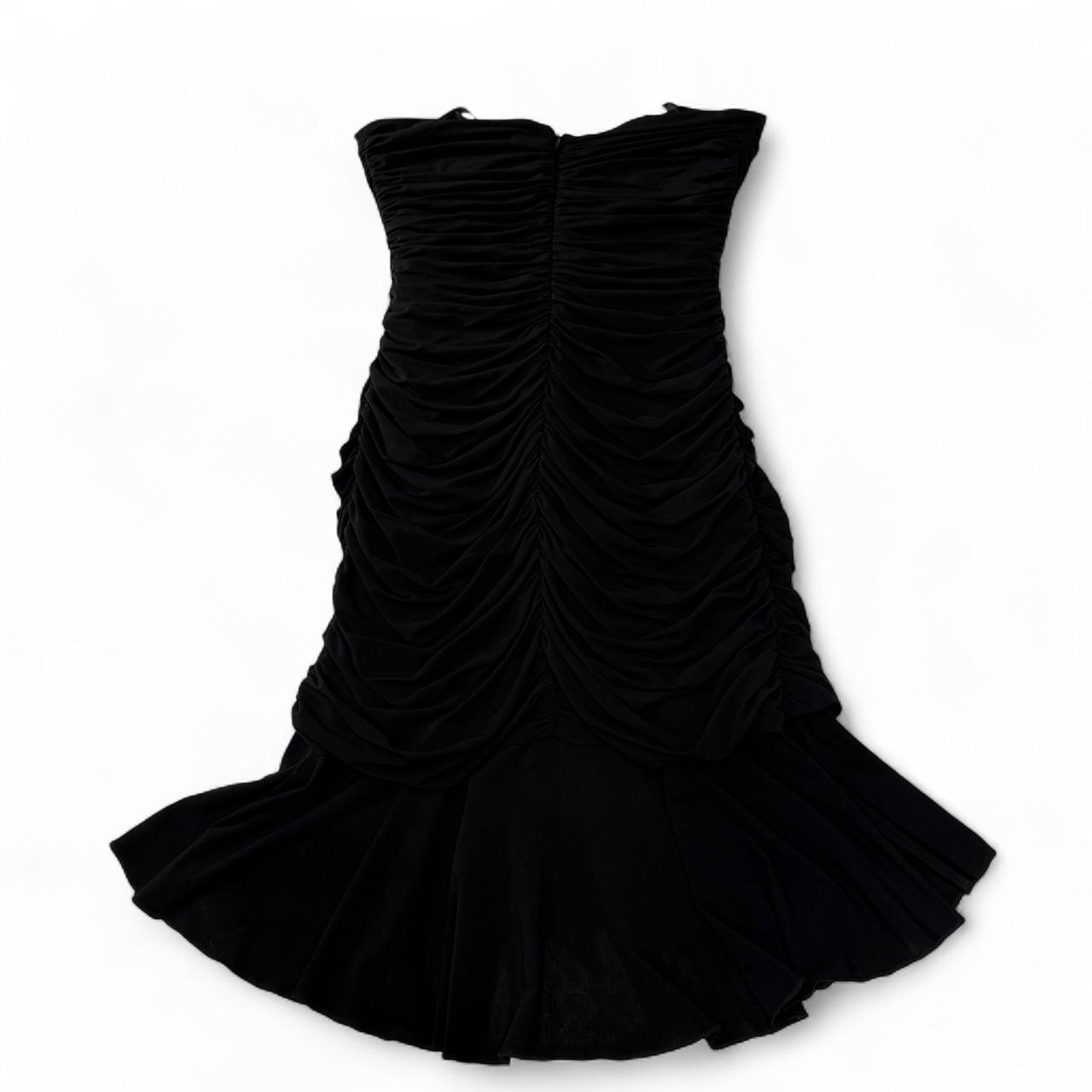 BCBG Y2K Frilly Ruffled Detail Girly Strapless Dress
