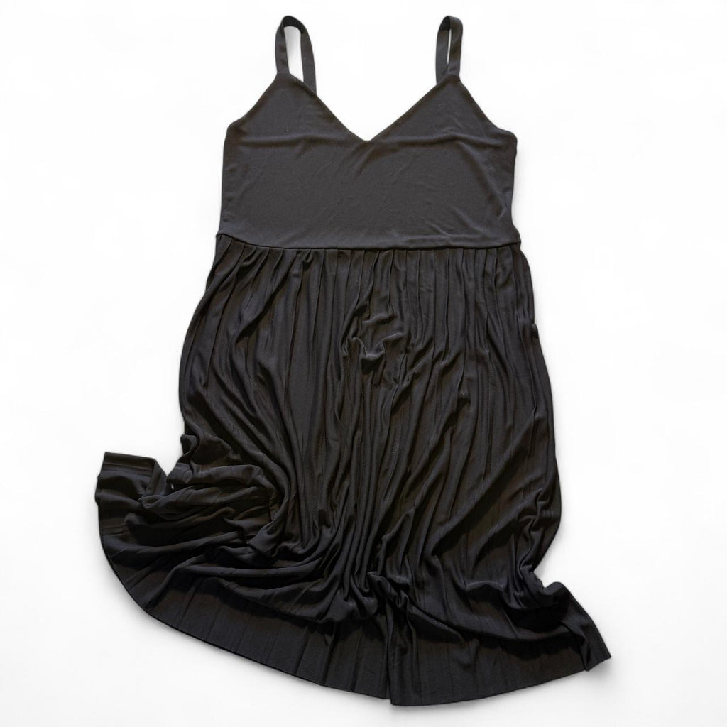 Zara Pleated Skirt Little Black Dress Size Lg Ballerina Basic