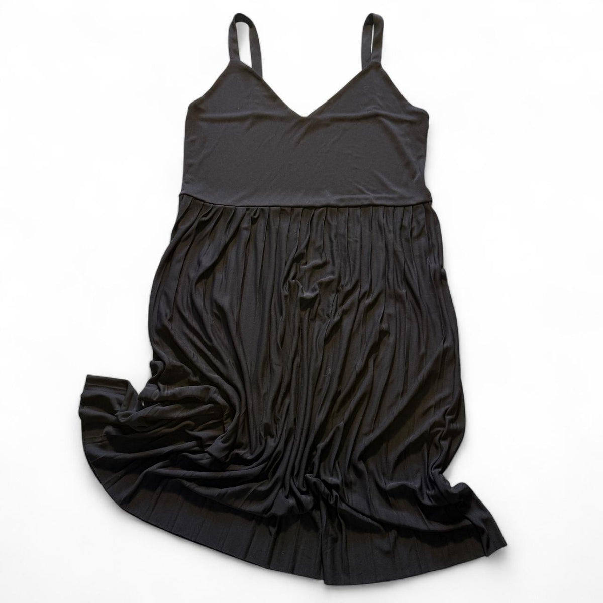 Zara Pleated Skirt Little Black Dress Size Lg Ballerina Basic