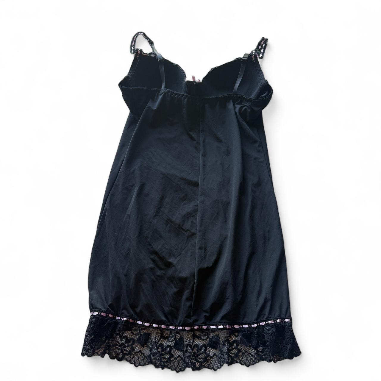 Pink and Black Coquette Lace and Bow Detail Corset Bustier