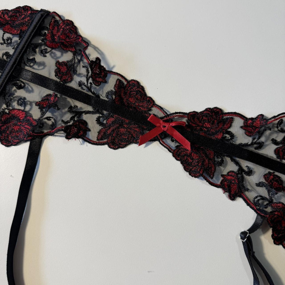 Garter Corset Belt Lingerie Accessory Size Small Bow Detail