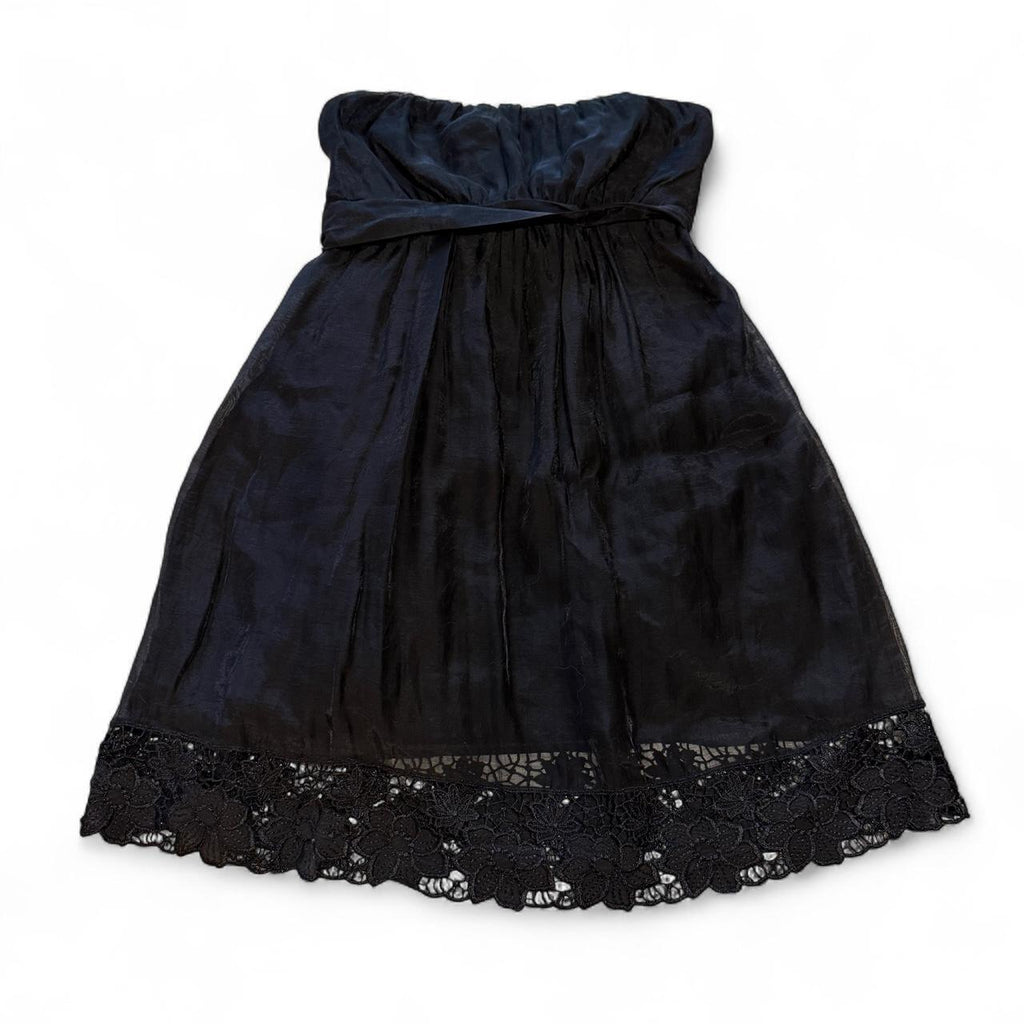 Y2K 2000s Forever 21 Romantic Strapless Coquette Dress with Tie Detail