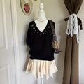 Joseph A. Grommet Detail Cold Shoulder Sweater