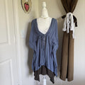 Elan Kimono Bed Jacket Dusty Blue Bohemian Whimsical Layering