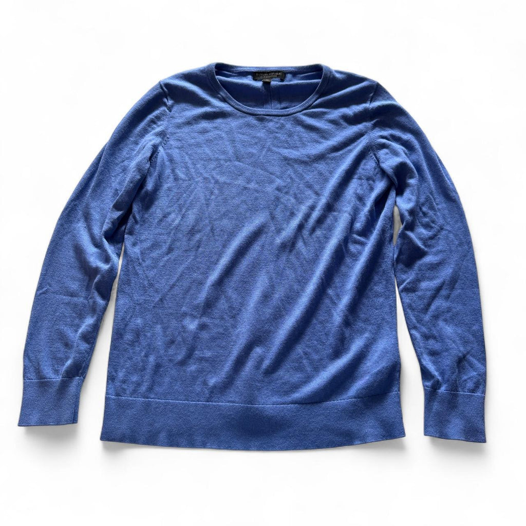 Banana Republic Silk Cashmere Luxury Sweater Bright Blue Size Medium