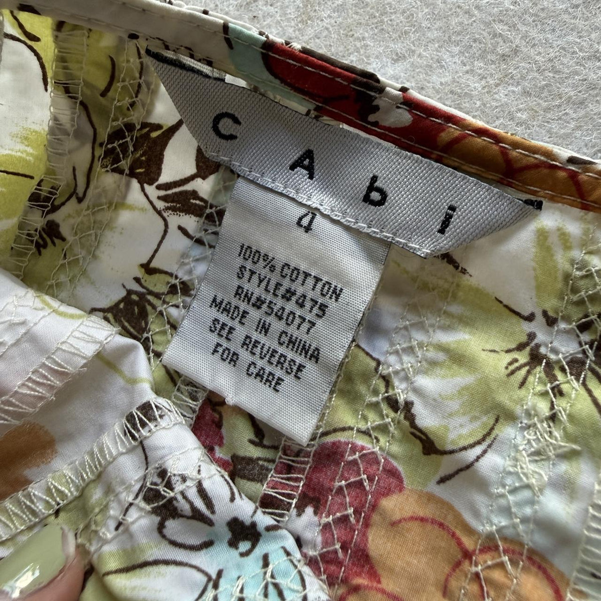 CAbi Palapa Dolly Floral Pleated Cotton A Line Midi Skirt Cottagecore