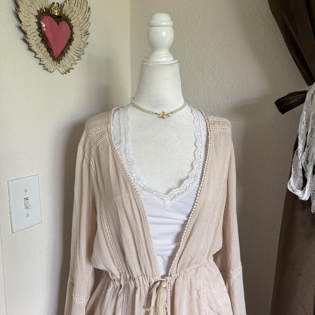 En Creme Bohemian Coquette Lightweight Layering Cardigan