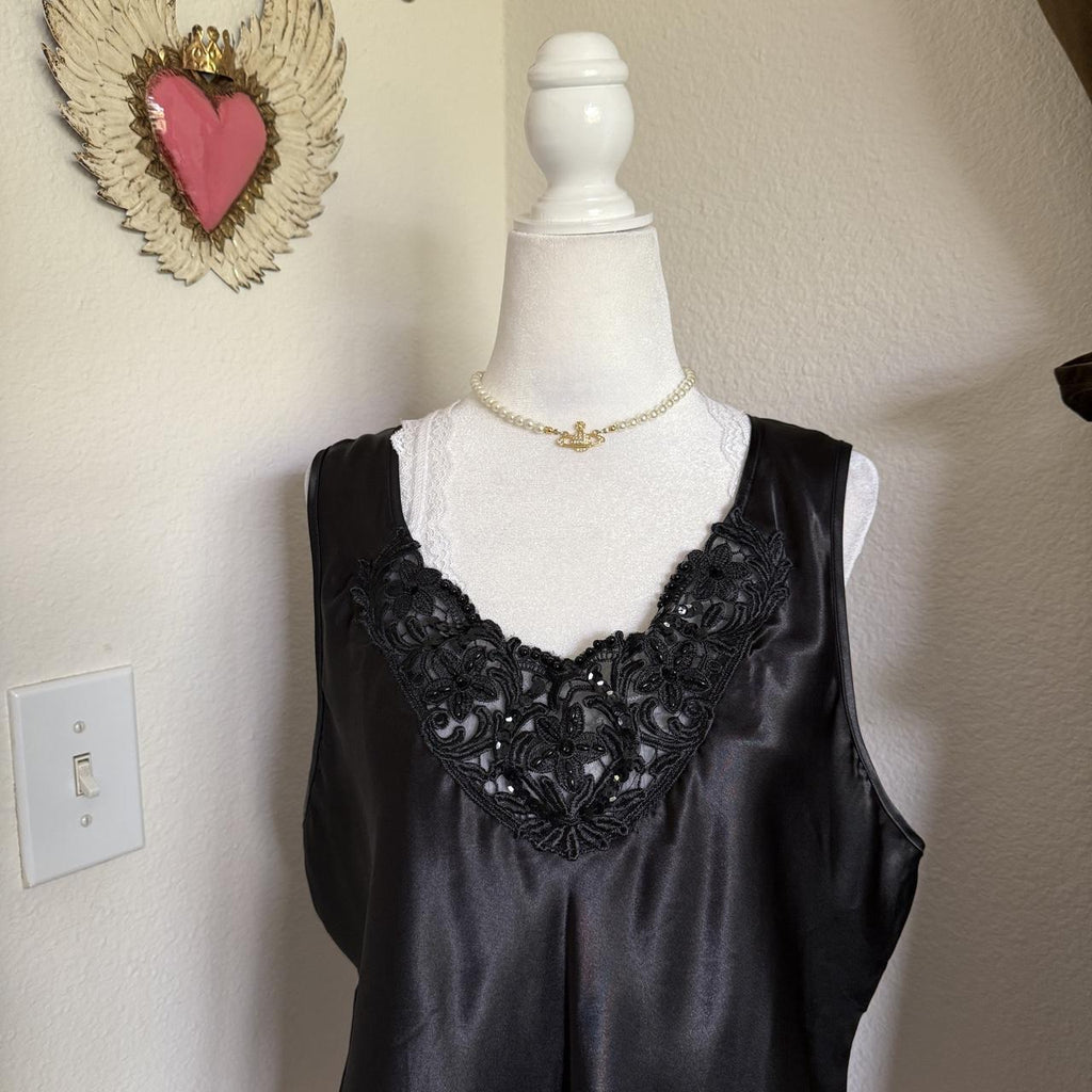Cinema Etoile Fairycore Beaded Sleeveless Sequin Detail Blouse