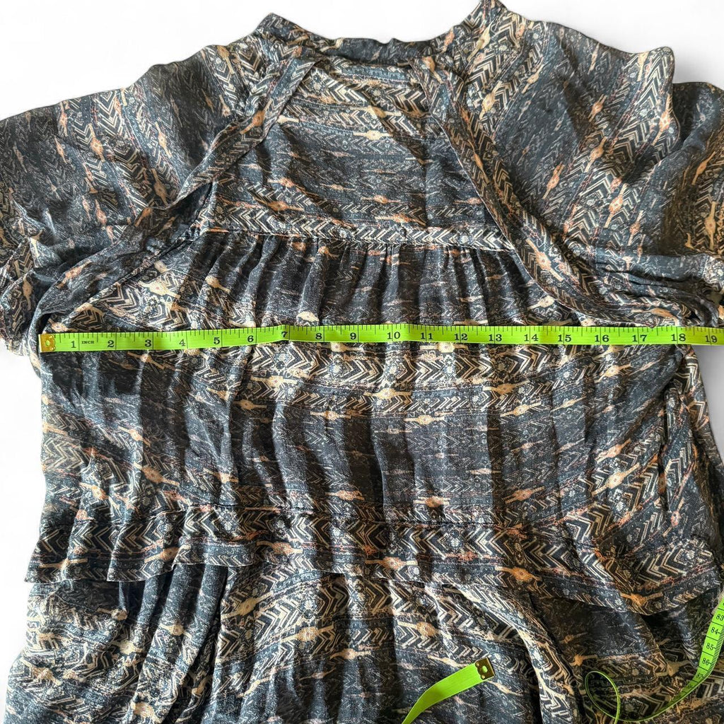 Isabel Marant Silk Sheer Frilly Blouse