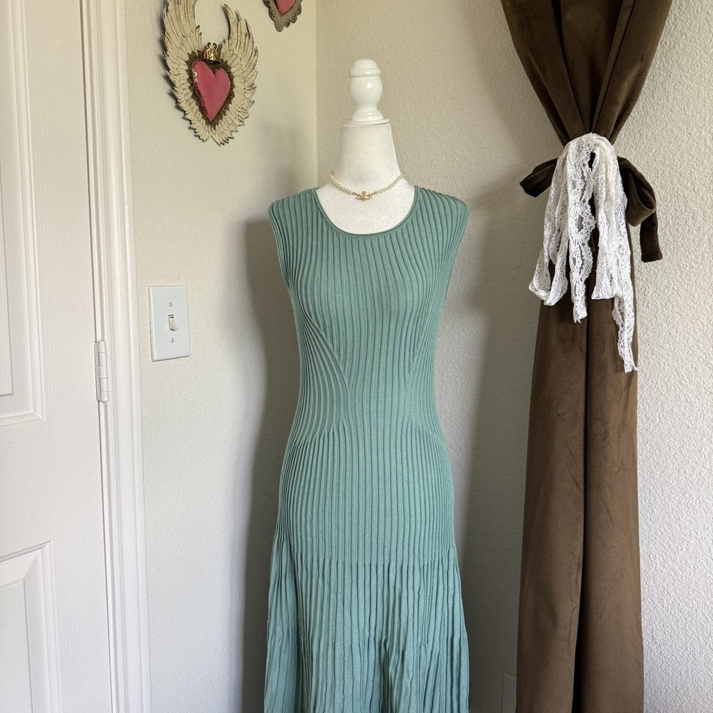 Peruvian Connection Teal Maxi Dress 100% Pima Cotton Quiet Luxury Designer