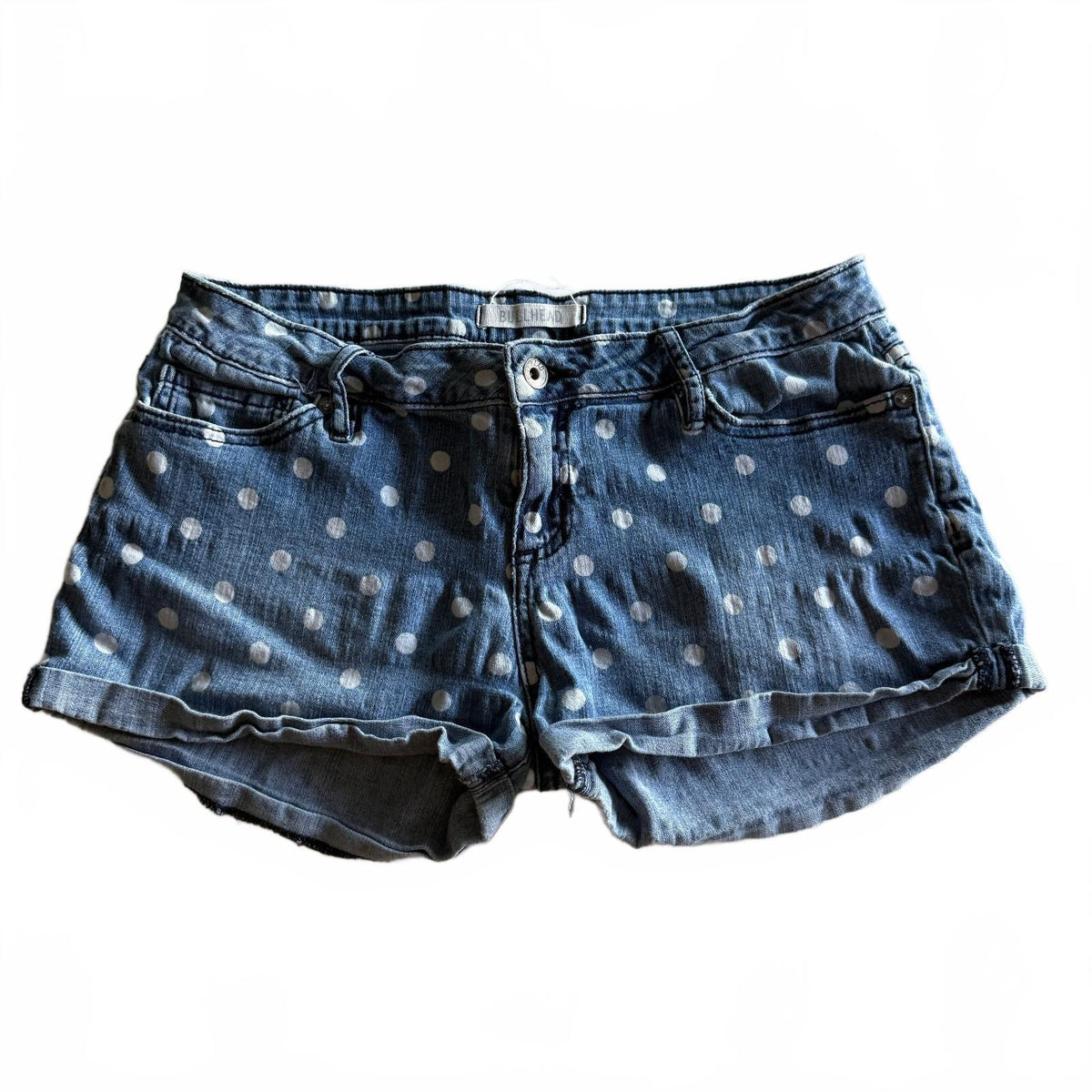 Bullhead Girly Whimsical Polka Dot Mini Shorts Sz 9 Fall Layering Coquette