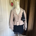 Elevenses Anthropologie Silk Lined Lightweight Layering Jacket Dusty Rose Pink