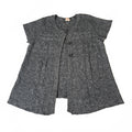 Faded Glory Button Detail Gray Knit Cardigan Sweater Mini Dress/Tunic Fall Cozy