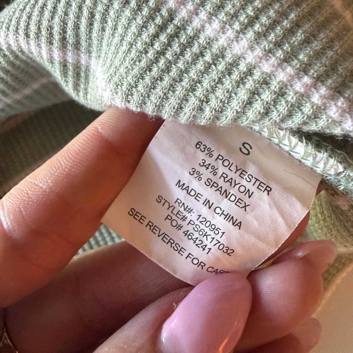 Bella Swan Sage Green Striped Ribbed Knit Henley Style Cami Cottagecore Lace
