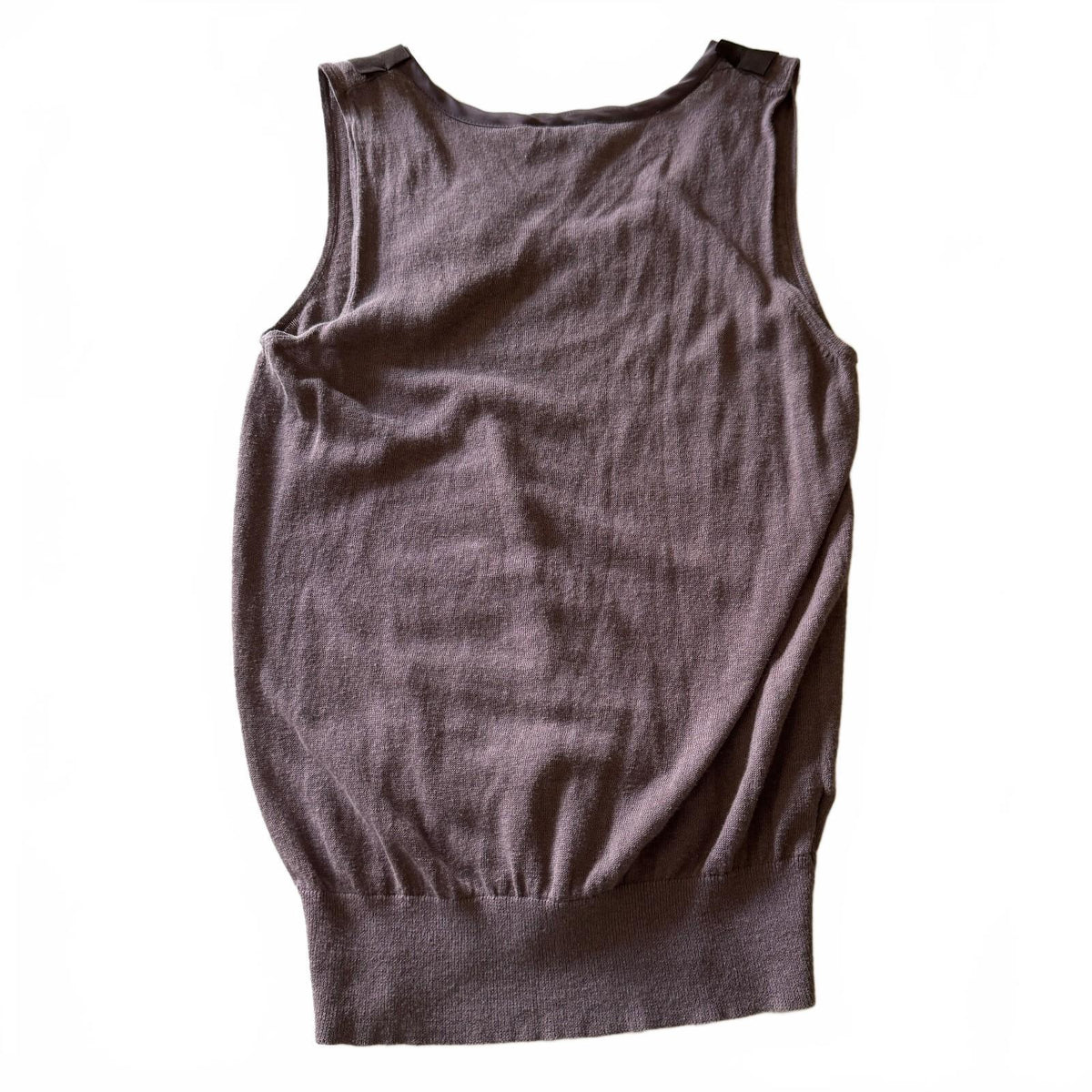 Loft Women's Coquette Tie Detail Sleeveless Blouse Soft Romantic Cotton Linen