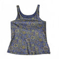 J. Jill Whimsical Floral Print Tank Top with Shelf Bra Cotton 90s Whimsigoth