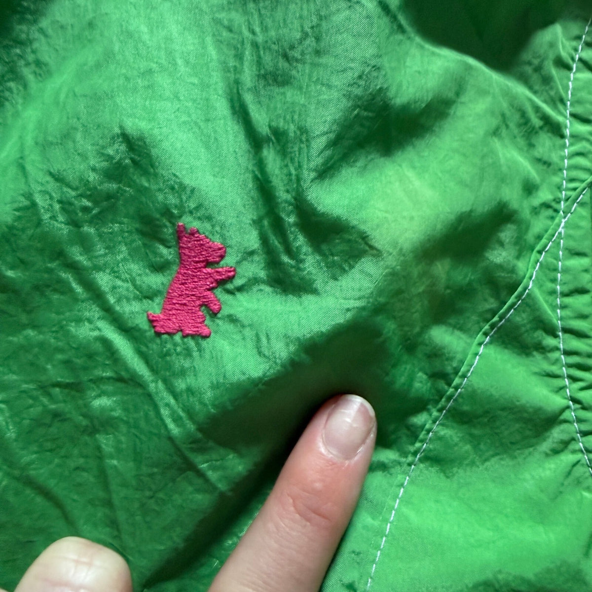 thriftalina Vintage Juicy Couture Y2K Green Hooded Windbreaker Jacket Lightweight Trendy