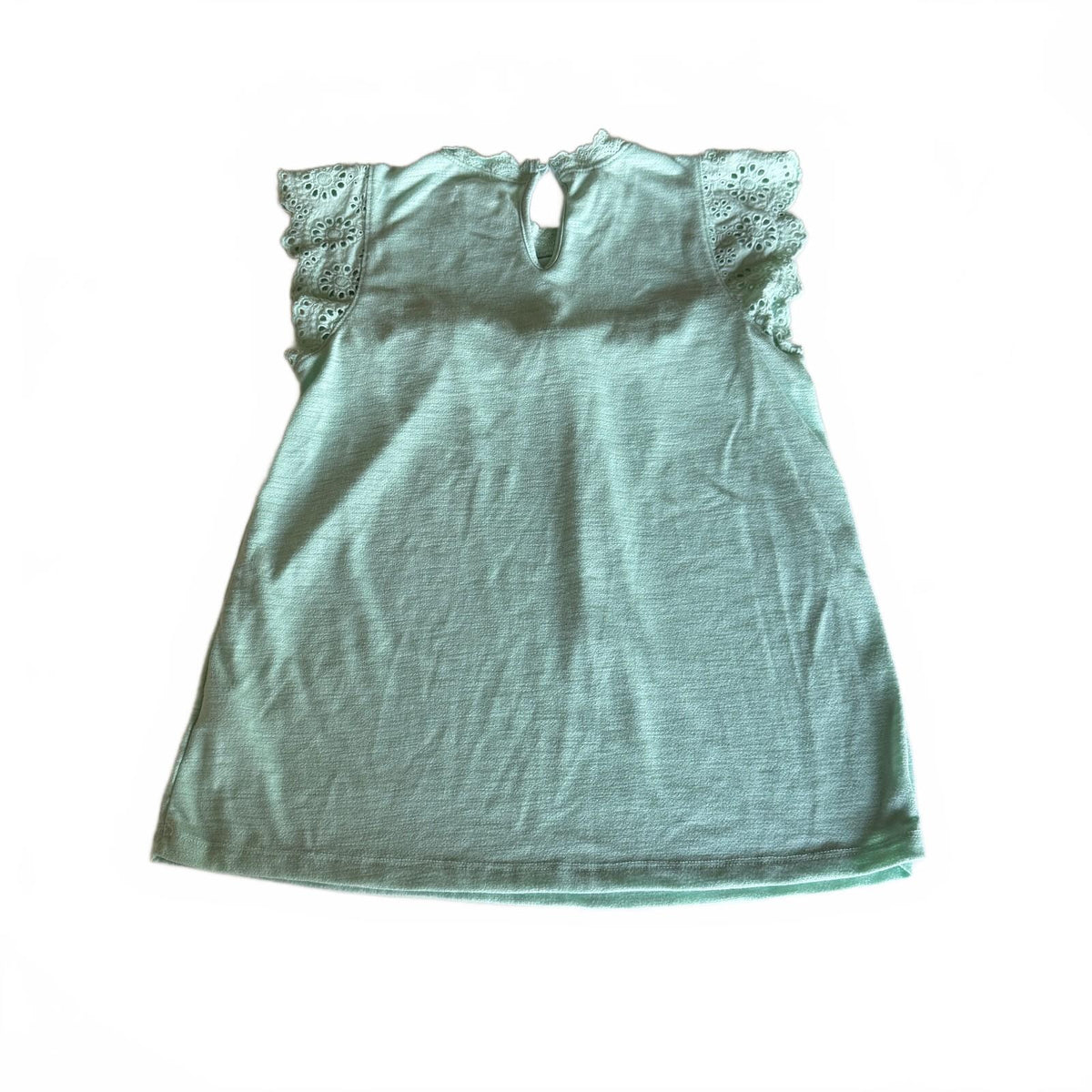 LC Lauren Conrad Coquette Mermaid Boho Mint Green Lace Eyelet Detail Top Size XS