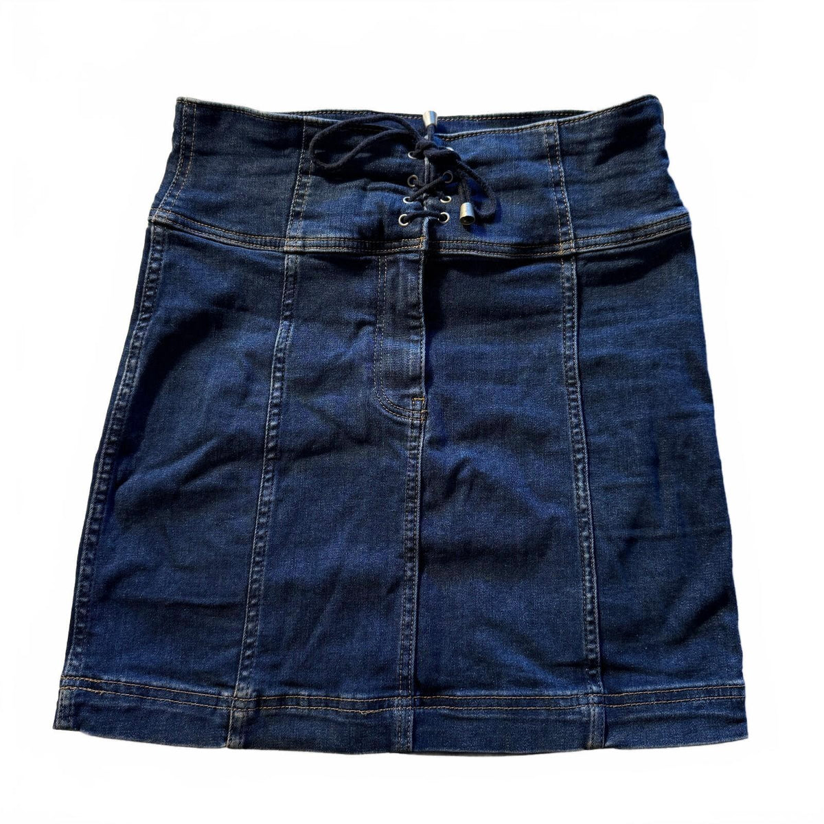 Free People Modern Femme Corset Mini Skirt Lace Up Detail Boho Fall Preppy Sz 4