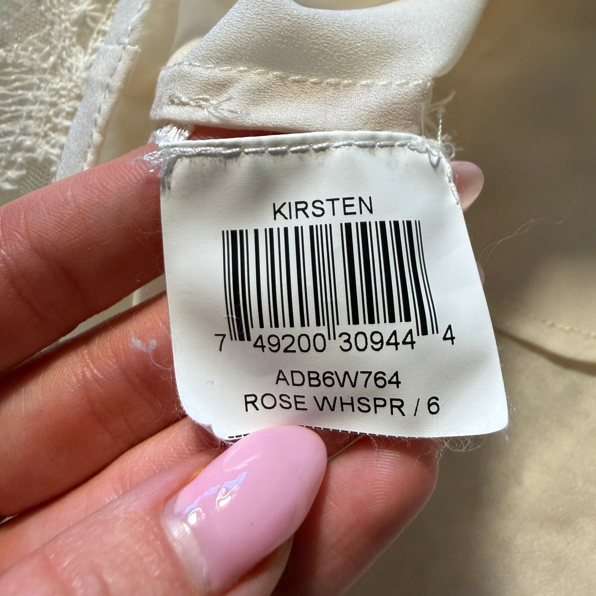 BCBGMAXAZRIA Women's Ivory Lace Dress Bride Fit Flare Rose Whisper Kirsten Sz 6