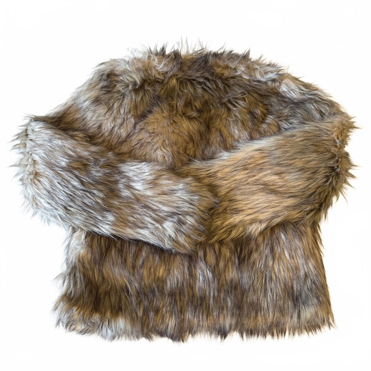 NWT Fashion Nova Ci Sono Faux Fur Collection Shaggy Cropped Jacket Sz Small