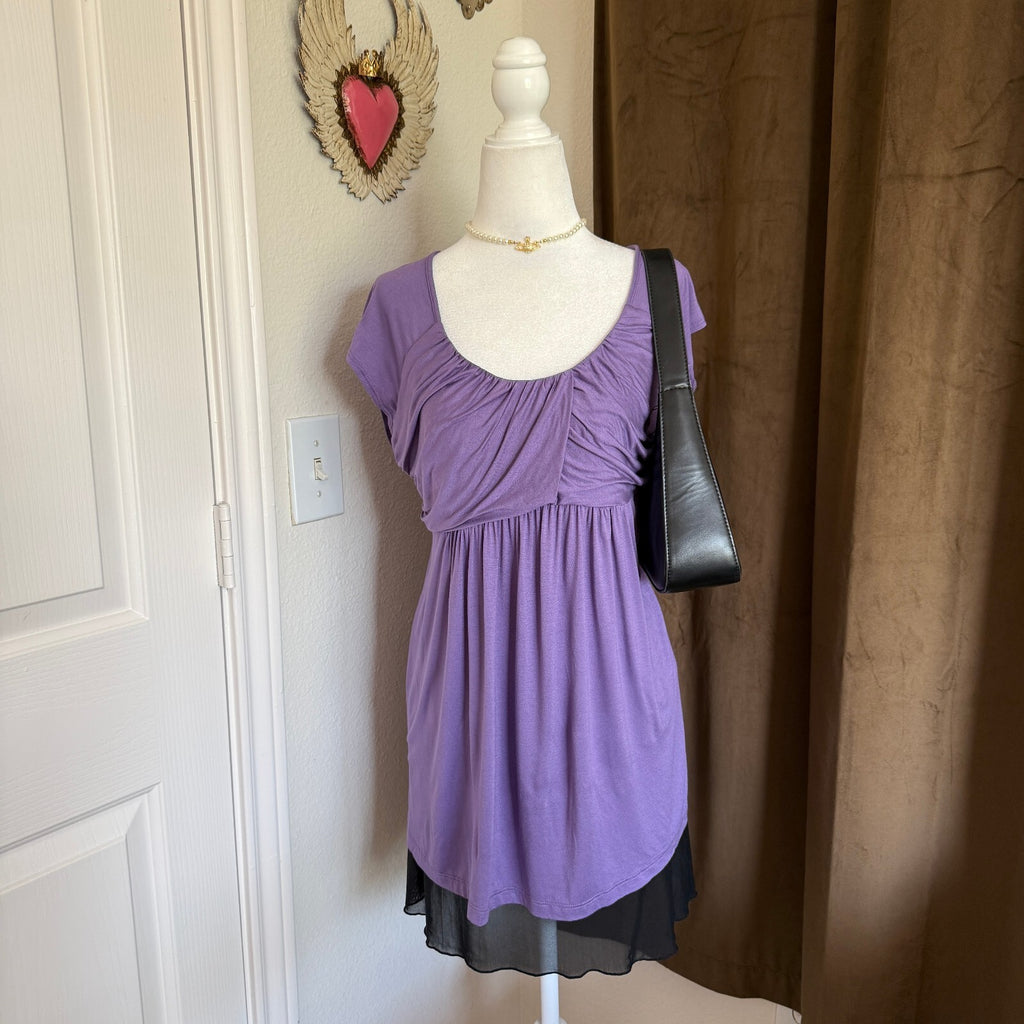 Soprano Clothing Early 2000s Purple Babydoll Top