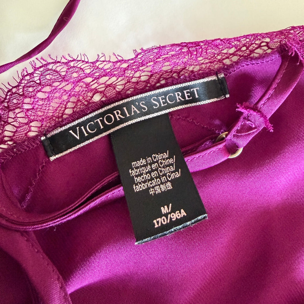 Victoria's Secret Women's Purple Slipdress Lace Trim Mini Women's Medium