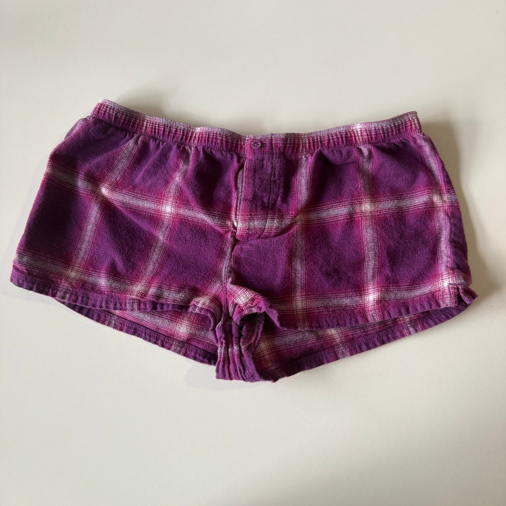 Skims Flannel Cheeky Sleep Boxer in Lollipop Size Small