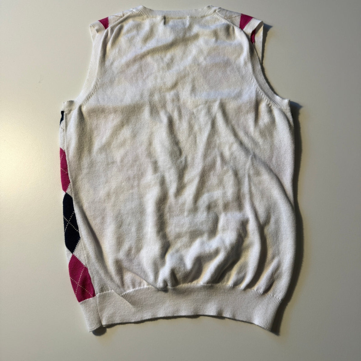 Brooks Brothers 346 Supima Cotton Pink Argyle Back to School Preppy Sweater Vest