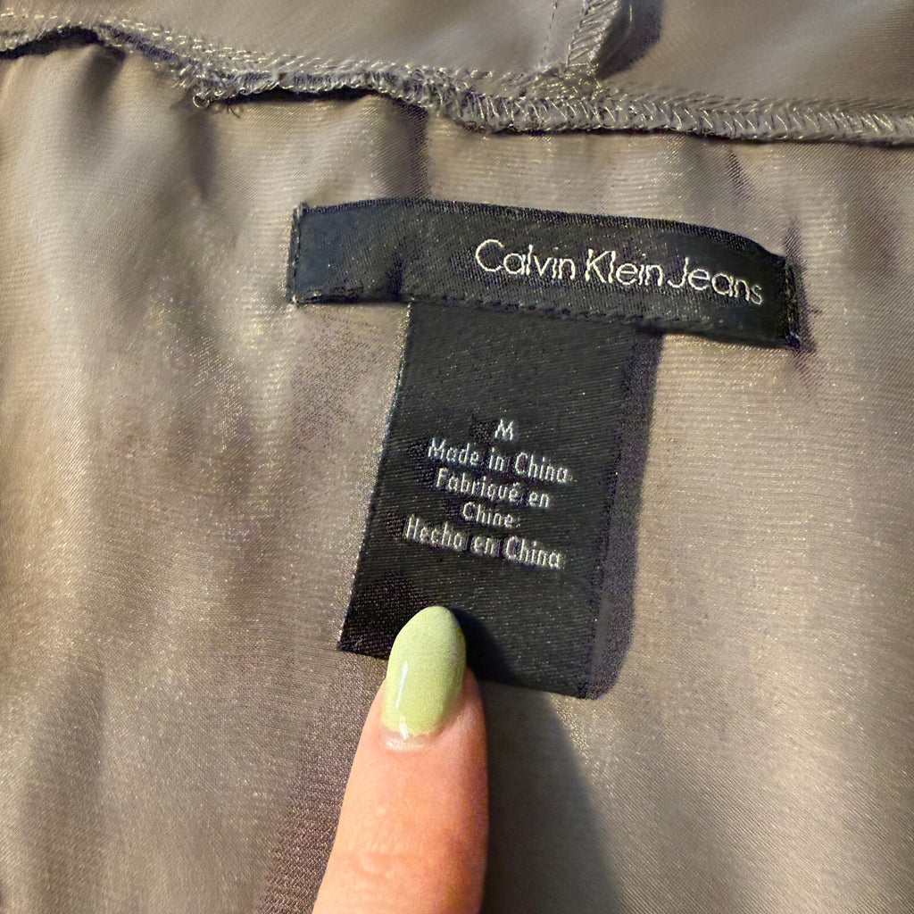 Calvin Klein Jeans Coquette Ruffled Detail Silky Sleeveless Tank Back to School