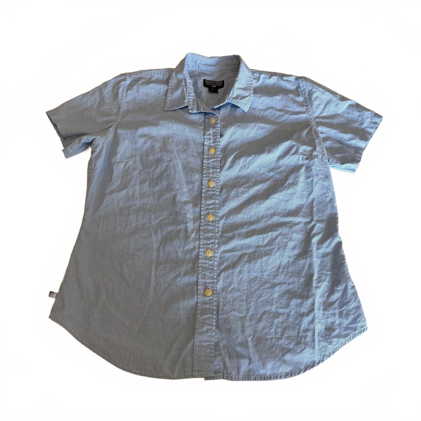 Vintage 1990s Ralph Lauren Polo Jeans Co Women's Short Sleeve Button Up