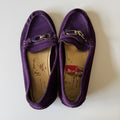 Coach Fortunata Purple Suede Turnlock Driving Loafers Moccasins Preppy Y2K Sz 5