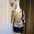 Y2K Glima California Baby Tee Rare Hollywood Route 66 Collage Printed V-Neck