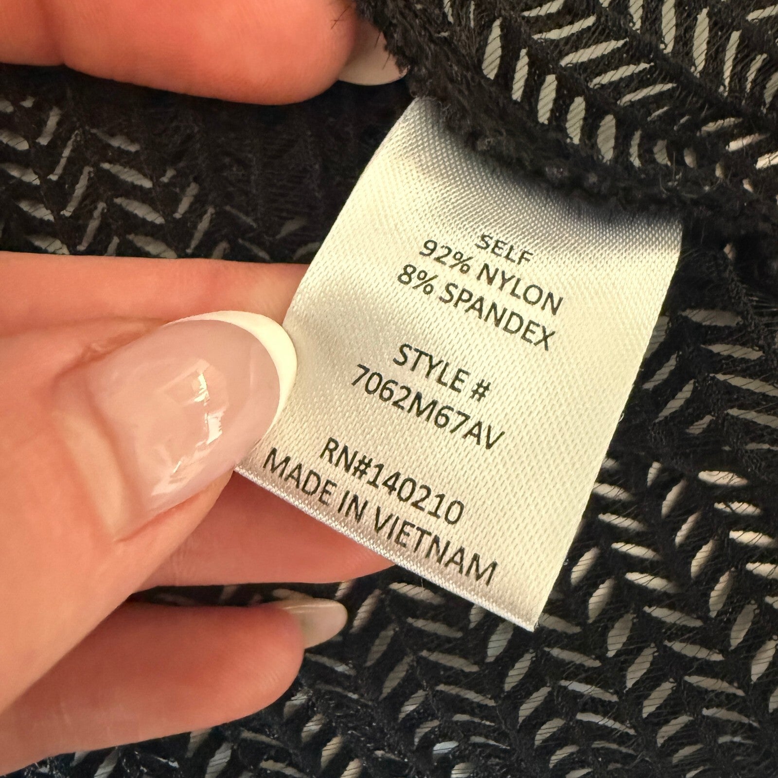 Joie de Vivre Black Sheer Knit Cardigan, Size Medium, 92% Nylon 8% Spandex