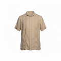 Scotch & Soda Tan Linen Blend Camp Short Sleeve Men's Button Down Sz Medium