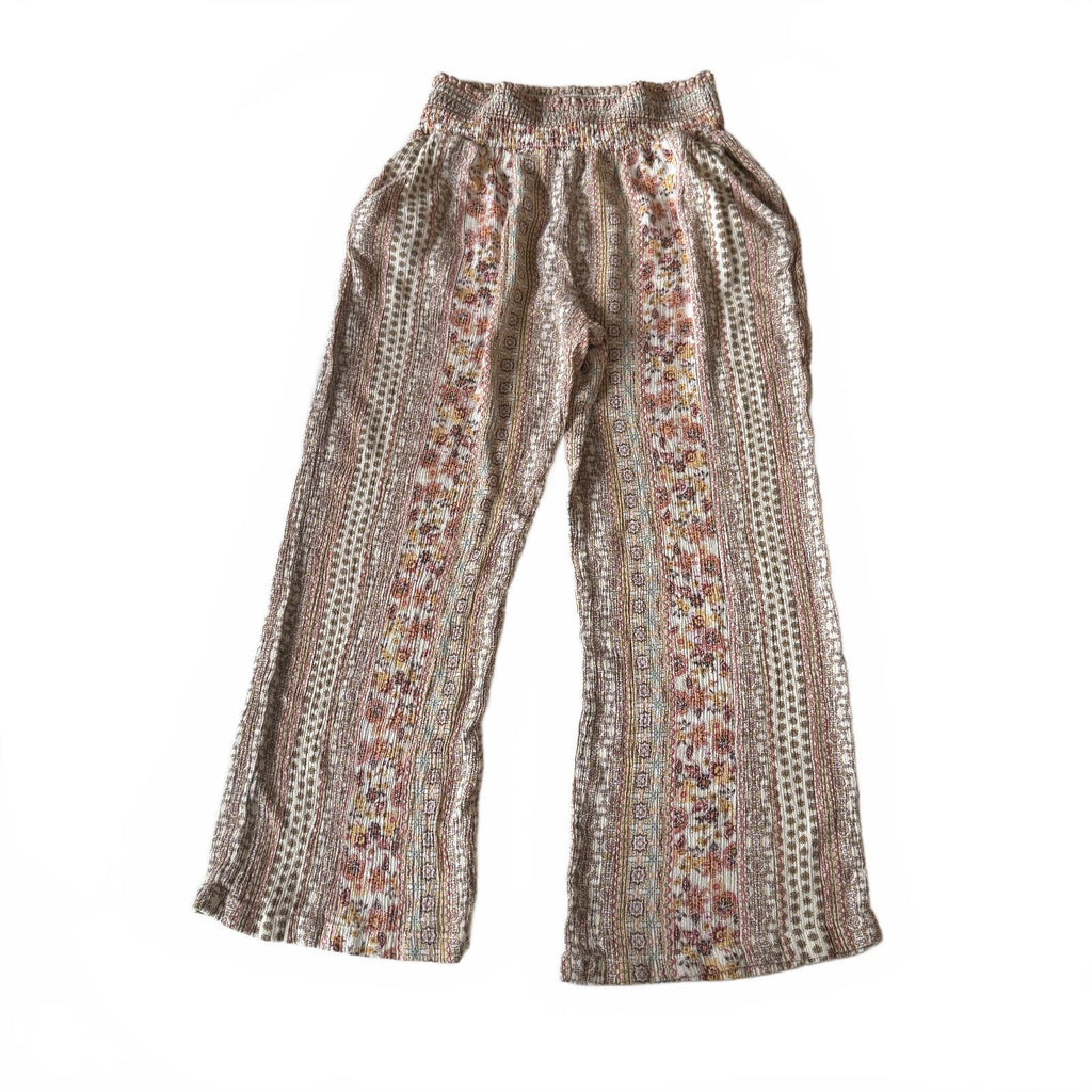 Bohemian Lightweight Printed Kingston Grey Elastic Waist Trousers