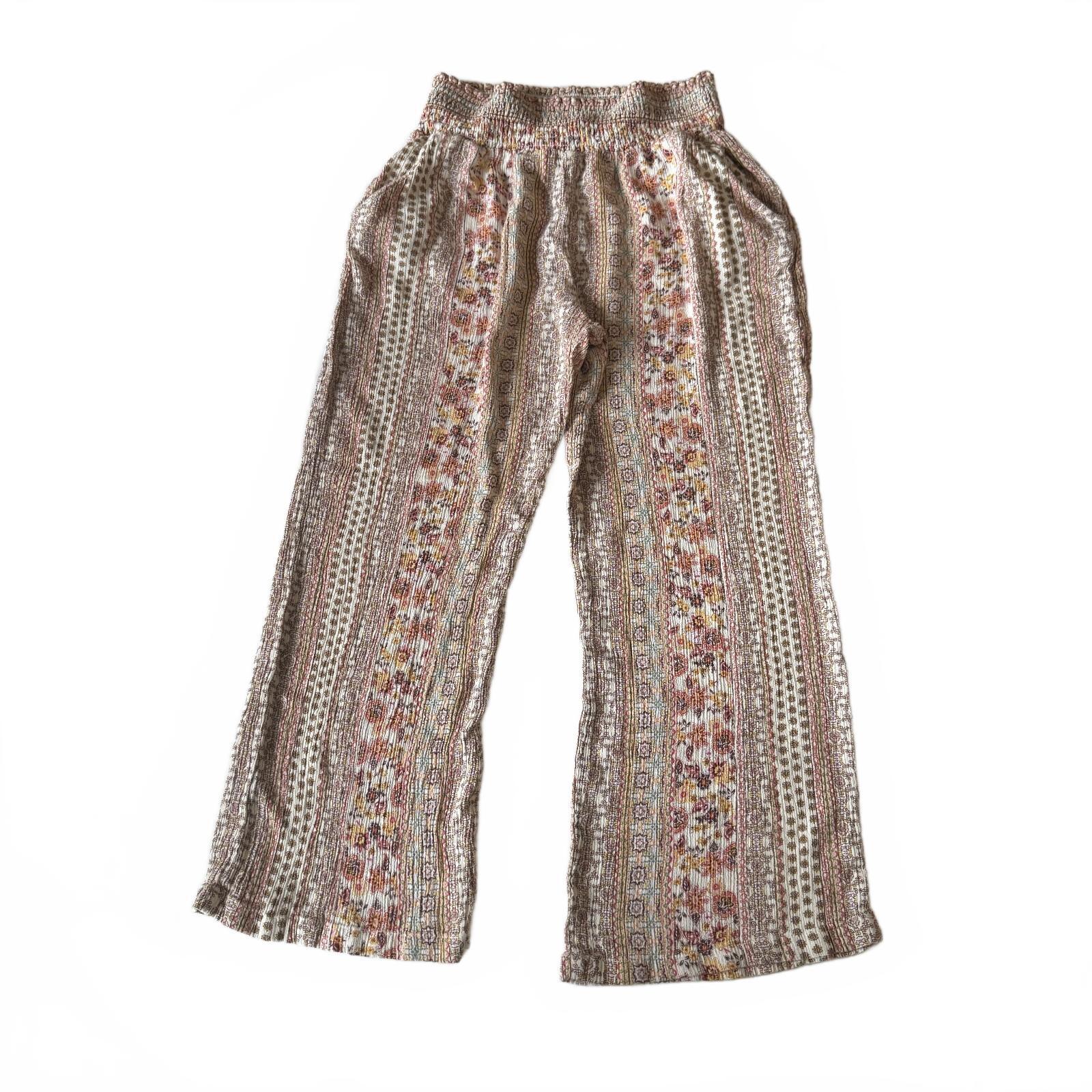 Bohemian Lightweight Printed Kingston Grey Elastic Waist Trousers