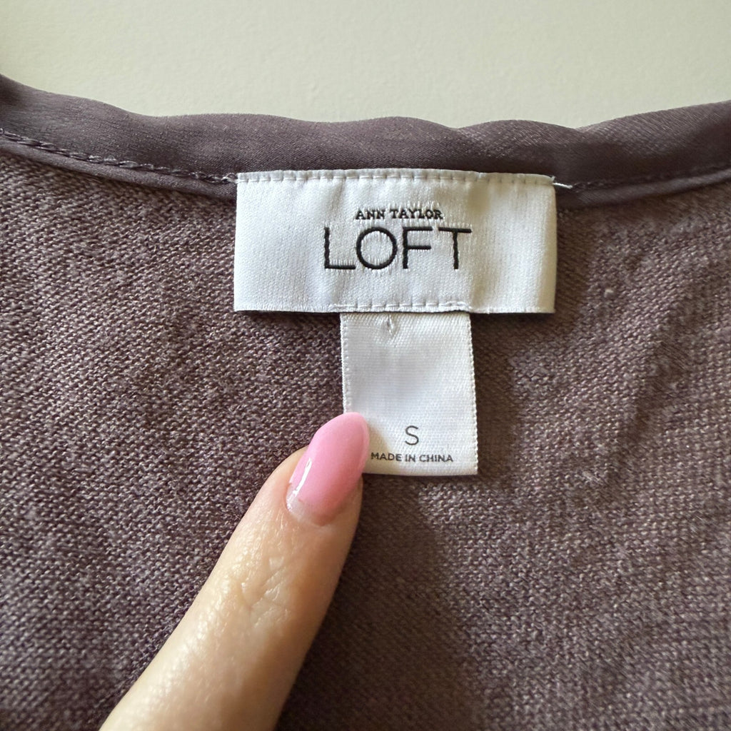 Loft Women's Coquette Tie Detail Sleeveless Blouse Soft Romantic Cotton Linen