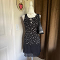 WHBM Polka Dot Ruffled Tank Top Women's XS New with Tags Back to School, Office