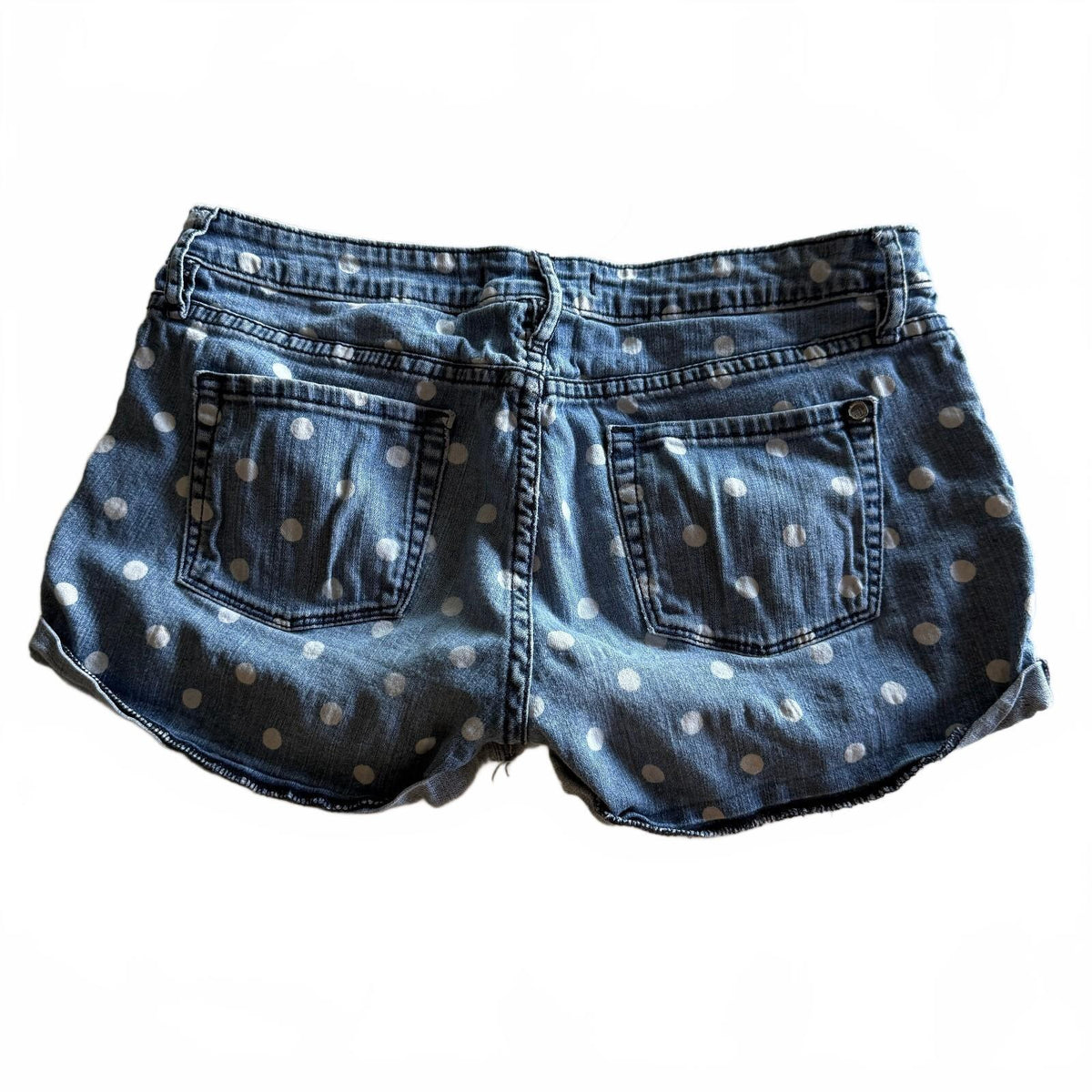 Bullhead Girly Whimsical Polka Dot Mini Shorts Sz 9 Fall Layering Coquette