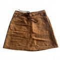 LC Lauren Conrad Faux Suede Mini Skirt Western Lace Up Boho Size 4