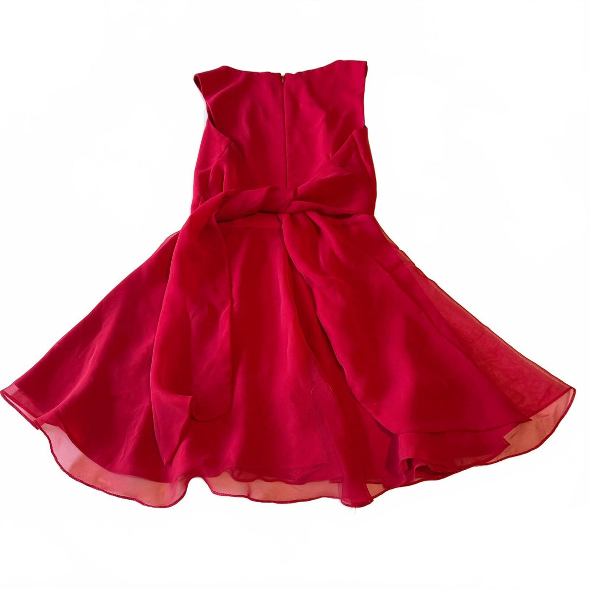 thriftalina Vintage 90s Tempo Paris Red Tie Detail Mini Dress Fairycore Coquette Euro Sz 4